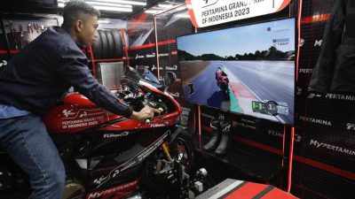 Pertamina Sambut Ajang MotoGp Mandalika, Simulator MotoGp Secara Gratis Hadir di Makassar