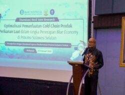 “Diseminasi Hasil Riset Optimalisasi Pemanfaatan Cold Chain Produk Perikanan Laut Dalam Rangka Penerapan Blue Economy di Sulawesi Selatan