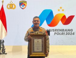 Kapolres Gowa Terima Penghargaan Sebagai Unit Pelayanan Publik Terbaik di Musrenbang Polri 2024