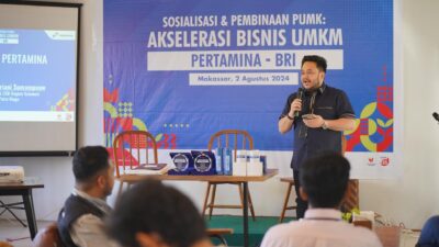 Akselerasi Bisnis UMK, Pertamina Patra Niaga Sulawesi Bersama BRI Berikan Program Pembinaan dan Sosialisasi PUMK