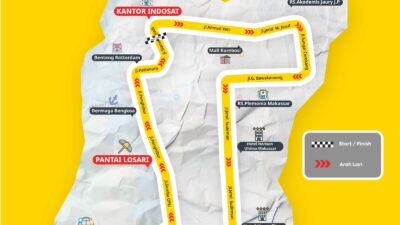 Ini Rute IM3 Fun Run  Yang Akan Dilaksanakan Hari Minggu