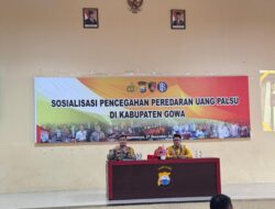 Polres Gowa Gelar Sosialisasi Uang Palsu Bersama Bank Indonesia