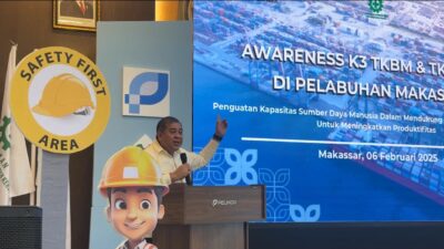 Tingkatkan Kesadaran K3, Pelindo Gelar Awareness untuk TKBM dan TK Bagasi Pelabuhan Makassar
