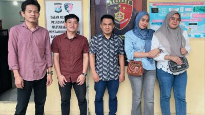 Lembaga Bantuan Hukum Suara Panrita Keadilan Sulbar Dampingi Korban Dugaan Pencemaran Nama Baik dan penggelapan di Polres Polman