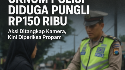 Viral! Oknum Polisi Lalu Lintas di Gowa Diduga Lakukan Pungli Rp150 Ribu ke Pelanggar