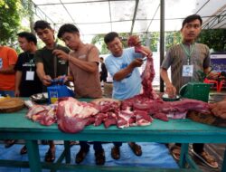 Peduli Masyarakat Sekitar, Pelindo Regional 4 Bagikan Daging Hewan Qurban
