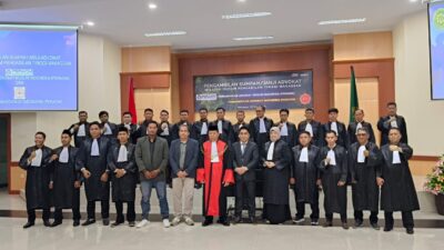Puluhan Advokat Di Sumpah di Pengadilan Tinggi Makassar Setelah Melewati Proses Adminitrasi Dan Pelantikan di OA PERADMI