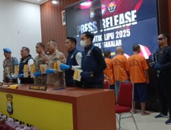 Polres Takalar Rilis Hasil Operasi Antik Lipu 2025: 9 Pelaku Narkoba Diciduk, 8,42 Gram Sabu Disita