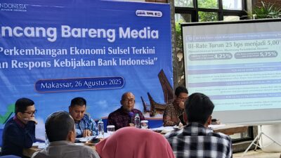 BI Sulsel: Ekonomi Global Diliputi Ketidakpastian, Pertumbuhan Sulsel Masih di Bawah Nasional