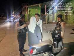 Antisipasi Tindak Kejahatan di Akhir Pekan, Perintis Presisi Satsamapta Polres Gowa Gelar KRYD Dengan Patroli Mobile Hunting