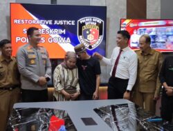 Demi keutuhan rumah tangga keduanya, Kapolres gowa lakukan Restorative Justice kepada pelaku KDRT