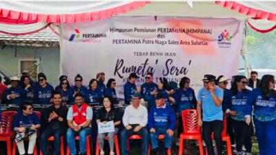 Pertamina Patra Niaga Sulawesi dan HIMPANA Manado Bersama Lestarikan Danau Tondano Lewat Tabur Benih Ikan