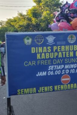 Jaga Kamseltibcarlantas, Satlantas Polres Gowa Kawal Car Free Day Minggu Pagi