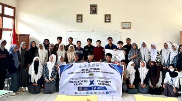 Melalui Kampanye Nasional (KAMNAS), FoSSEI SulSelBarTra & Maluku Ajak Generasi Muda Belajar dan Mengenal Ekonomi Syariah Melalui Aksi Literasi