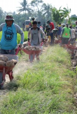 Talud Mulai Terbangun, Satgas TMMD dan Warga Kalebarembeng Perkuat Jalan Desa